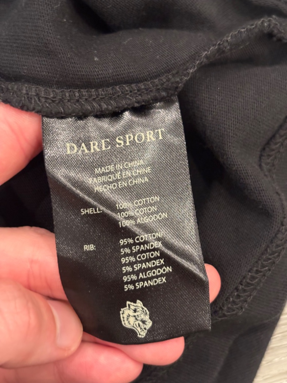 Darc Sport Wolves Only Us Logo T-Shirt Oversized Crew Black Short Sleeve Mens L - Picture 6 of 8